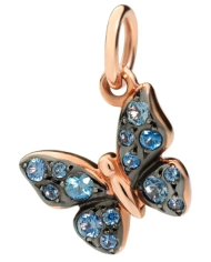DoDo Ciondolo prezioso farfalla in Oro Rosa e zaffiri Blu ...