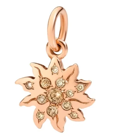 CIONDOLO SOLE ORO ROSA DIAMANTI BROWN DMC2017 ...