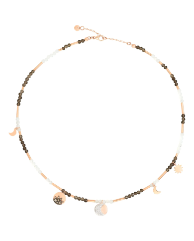 Dodo collana moon&sun oro rosa & diamanti ...