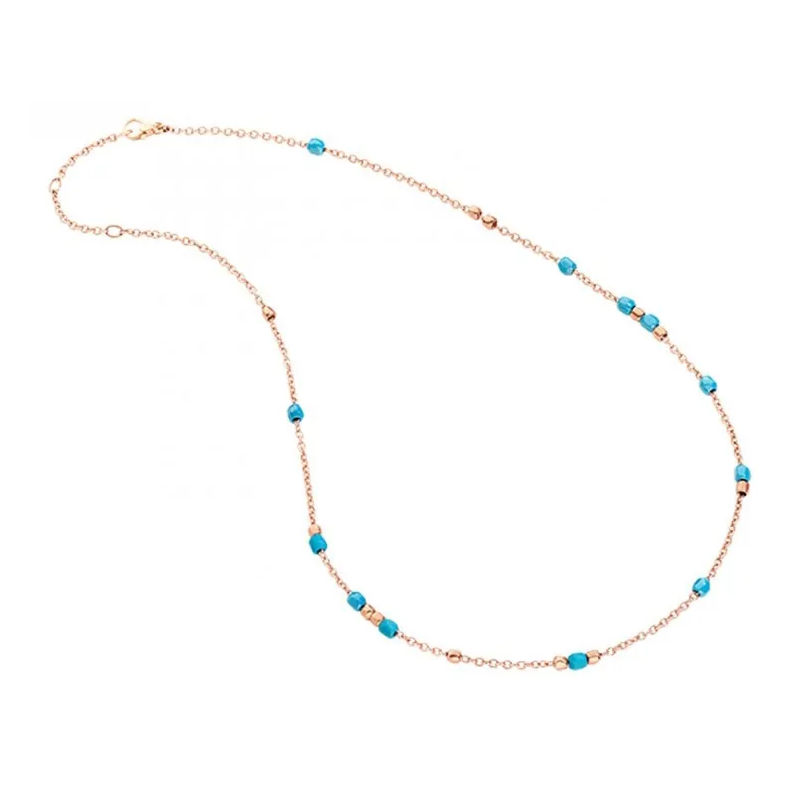 Dodo Collana Donna Granelli Catena Oro Rosa 9kt ...