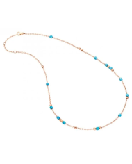 Dodo Collana Donna Granelli Catena Oro Rosa 9kt ...