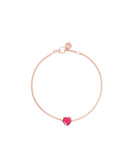 BRACCIALE DODO CUORE. ORO ROSA RUBINO ...