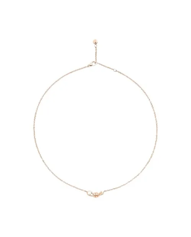 Dodo collana nodo oro rosa & diamante bianco ...