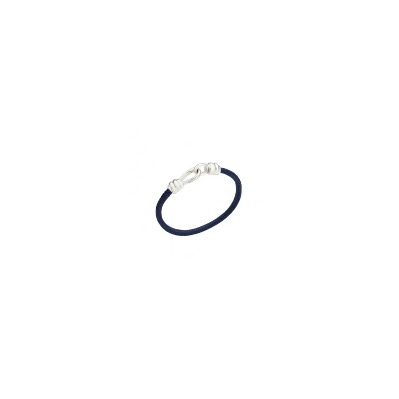 Bracciale Collezione Nodo Dodo Argento 925 Cotone Blu ...
