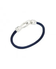 Bracciale Collezione Nodo Dodo Argento 925 Cotone Blu ...