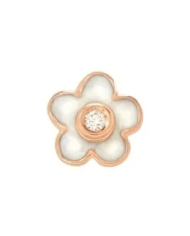 dodo fiore - orecchino singolo fiore in oro rosa con ...