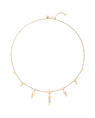 Collana Dodo Stellina in oro rosa 9K con diamanti bianchi