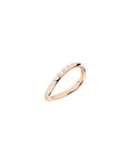 anello essentials oro rosa & diamanti bianchi