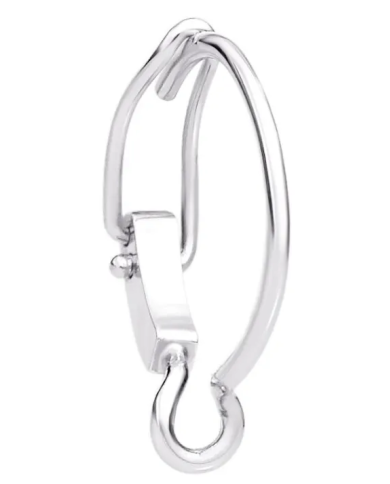 orecchino hoop porta ciondolo oro rosa