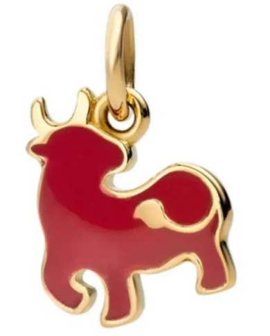 Dodo Ciondolo Toro In Oro Giallo E Smalto ...