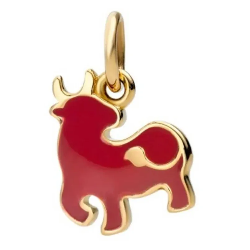 Dodo Ciondolo Toro In Oro Giallo E Smalto ...