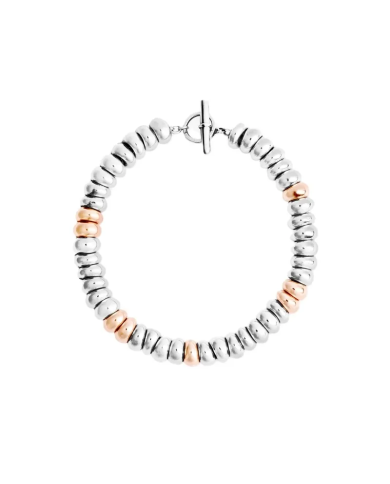 bracciale rondelle argento & argento dorato