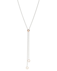 collana lariat bollicine argento & oro rosa