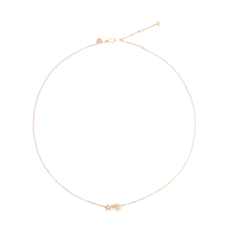 Dodo collana stella cometa oro rosa & diamante ...