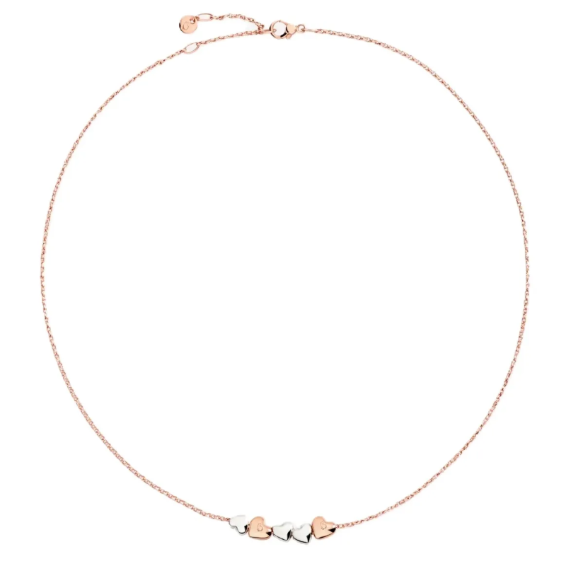 Dodo collana cuore oro rosa & argento ...
