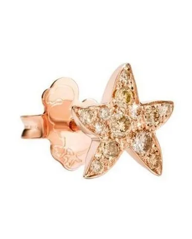 orecchino stud stellina oro rosa & diamanti