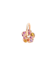Dodo Charm Ciondolo Fiore Oro Rosa & Zaffiri ...