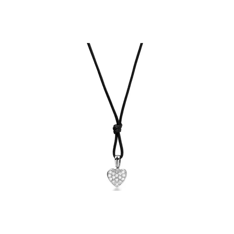 Ciondolo Le Bebè Cuore in Oro Bianco con Diamanti