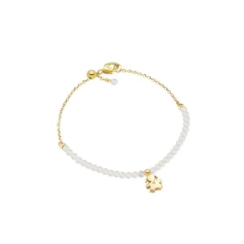 Le Bebè Bracciale Le Bebè Sagoma Bimba Le Perle Oro ...