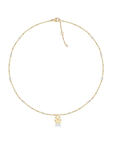 Collana Le Perle con sagoma bimba in oro giallo e diamante