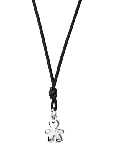 Ciondolo I Classici con sagoma bimbo in oro bianco