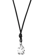 Ciondolo I Classici con sagoma bimba in oro bianco