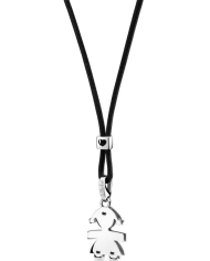 Ciondolo I Classici con sagoma bimba in oro bianco