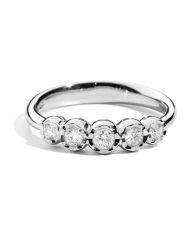 Anello Recarlo - Fedina 5 pietre Face Round Modello ...