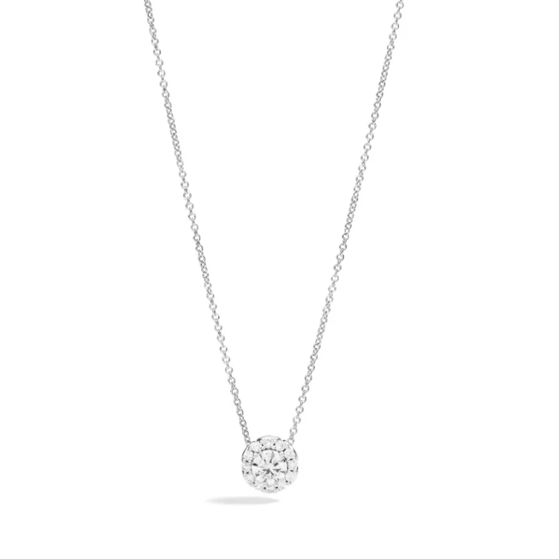 Collana punto luce Recarlo in oro bianco 18kt e diamanti