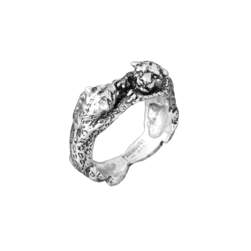 Anello donna Giovanni Raspini in argento leopardi 12275/ ...