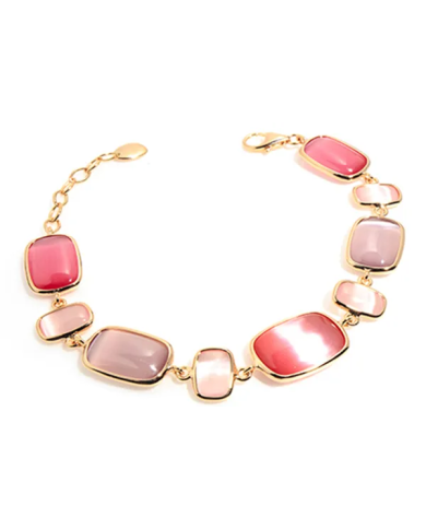 Bracciale Madi Rosato con Quarzi Idrotermali