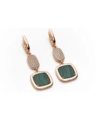 Orecchini Madi Collezione Safari con Malachite e Zirconi