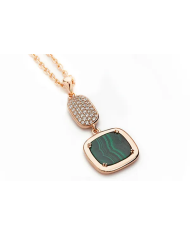 Collana Madi Safari con Zirconi e Malachite