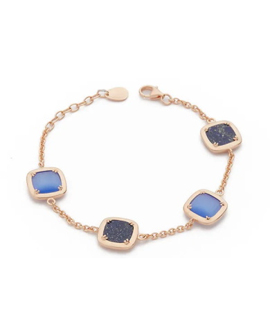 Bracciale Madi Profondo Blu con Quarzi Idrotermali Blu