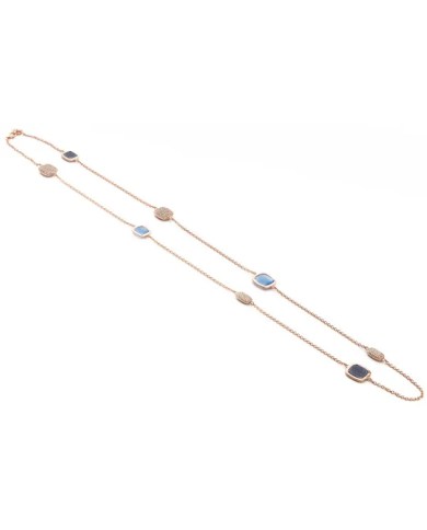 Collana Madi Profondo Blu con Quarzi Idrotermali Blu Lapis e Zirconi