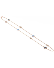 Collana Madi Profondo Blu con Quarzi Idrotermali Blu Lapis e Zirconi