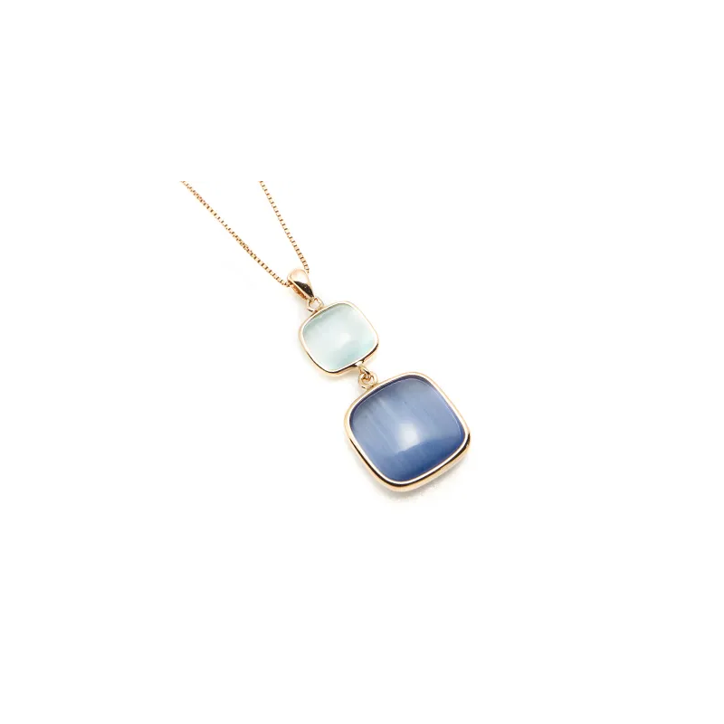 Collana Madi Laguna Blu con Quarzi Idrotermali
