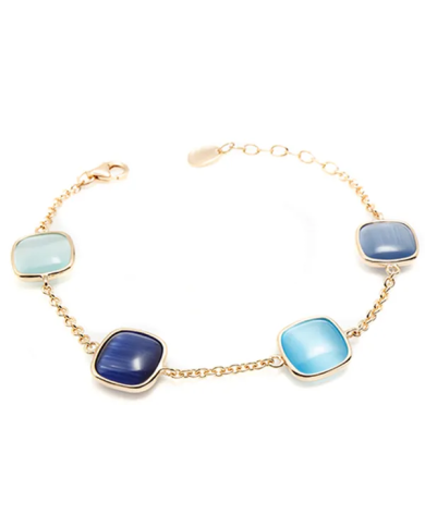 Bracciale Madi Laguna Blu con Quarzi di Diverse Sfumature