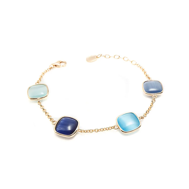 Bracciale Madi Laguna Blu con Quarzi di Diverse Sfumature