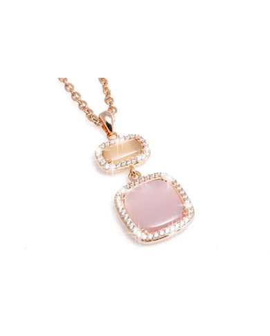 Collana Madi Collezione Laguna Luce con Quarzi Idrotermali Rosa