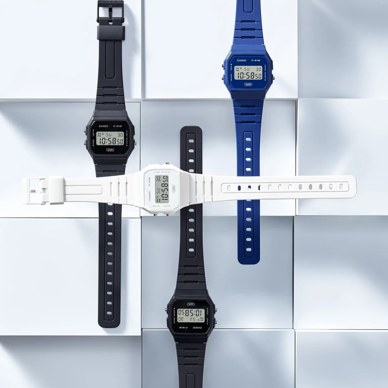 Orologio CASIO VINTAGE Mod. F-91 BIO RESIN STRAP - BLACK 