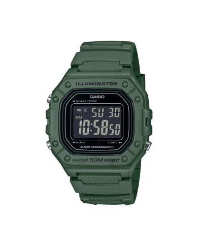 Orologio CASIO TIMELESS COLLECTION Mod. SPORT ILLUMINATOR WR 50M. ALARM. CHRONOGRAPH - ARMY GREEN Uomo