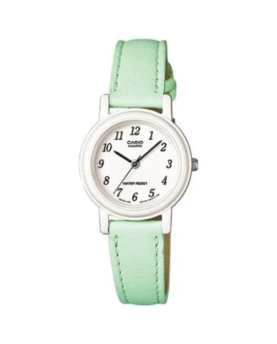 Orologio CASIO COLLECTION Mod. POP LADY. LEATHER - PASTEL GREEN Donna