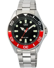 Orologio Q&Q Mod. GENT DIVER BLACK & RED Uomo