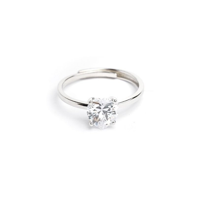 Anello Luxury Love Argento Solitario Cuore