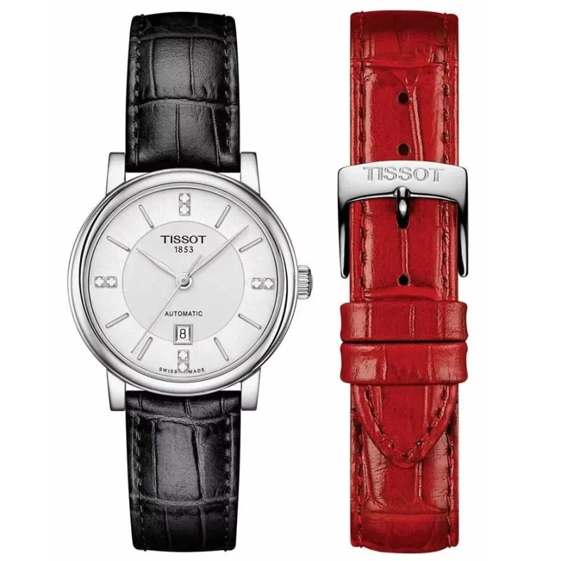 Orologio TISSOT Mod. CARSON AUTOMATIC W-DIAMONDS - Special Pack  Extra Strap Donna