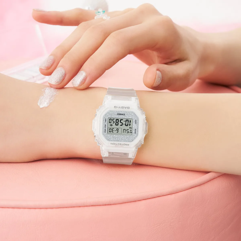 Orologio BABY-G Mod. 565 GLITTER CRYSTALS SERIE - SILVER Donna