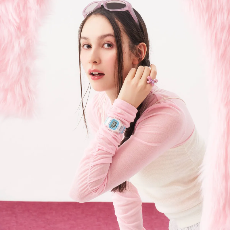 Orologio BABY-G Mod. 565 GLITTER CRYSTALS SERIE - LIGHT BLUE Donna