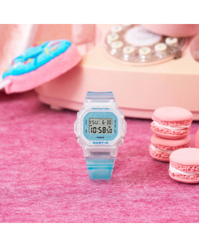 Orologio BABY-G Mod. 565 GLITTER CRYSTALS SERIE - LIGHT BLUE Donna