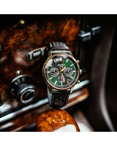 Orologio CASIO EDIFICE Mod. STANDARD CHRONOGRAPH GOLD - GREEN Uomo